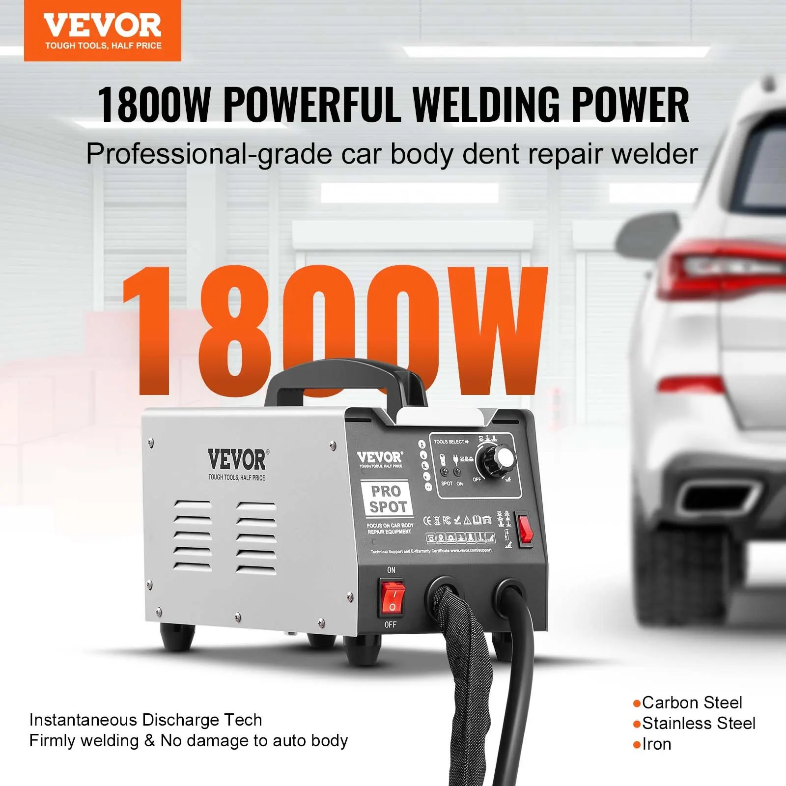 Stud Welder Dent Repair Kit, 110V Auto Body Spot Welding Dent Puller Machine With 7 Welding Modes & Adjustable Power, 1.8KW
Stud Welder Dent Repair Kit, 110V Auto Body Spot Welding Dent Puller Machine With 7 Welding Modes & Adjustable Power, 1.8KW