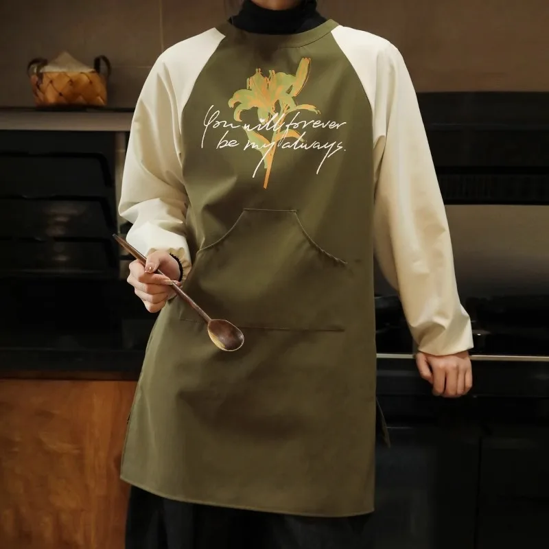 New Waterproof Long-sleeved Apron for Women Oil-proof Anti-dirty Housework Cleaning Cooking Work Clothes for Kitchen Restaurant
New Waterproof Long-sleeved Apron for Women Oil-proof Anti-dirty Housework Cleaning Cooking Work Clothes for Kitchen Restaurant