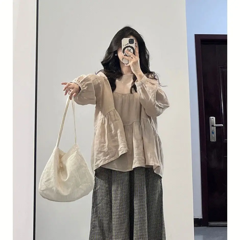 Korean Solid Color Casual Ladies Clothes 2024 Spring New O-Collar Tops Women Spring Autumn Long Sleeve Shirt Female F29
Korean Solid Color Casual Ladies Clothes 2024 Spring New O-Collar Tops Women Spring Autumn Long Sleeve Shirt Female F29