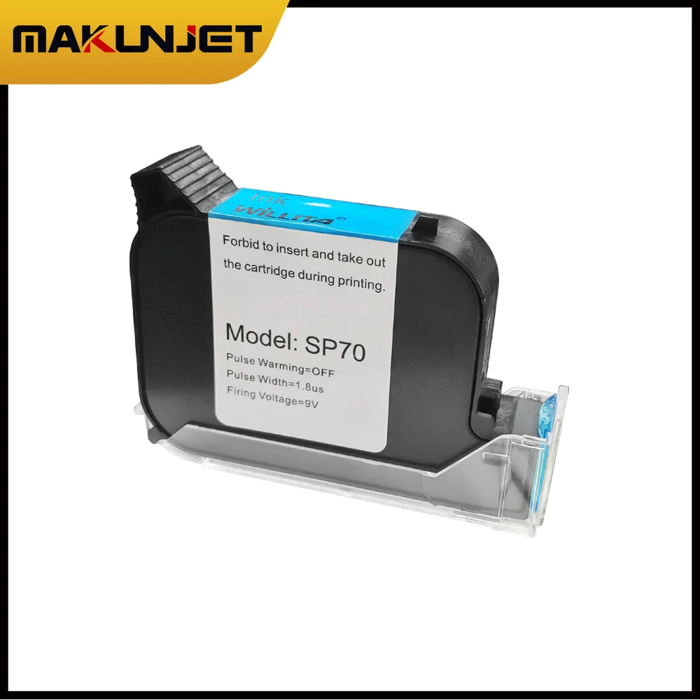 12.7mm Willita SP70 Ink Eco Solvent Ink Cartridge 2588/JS12 Fast Dry Ink Cartridge for TIJ Printer and Handheld Inkjet Printer
12.7mm Willita SP70 Ink Eco Solvent Ink Cartridge 2588/JS12 Fast Dry Ink Cartridge for TIJ Printer and Handheld Inkjet Printer