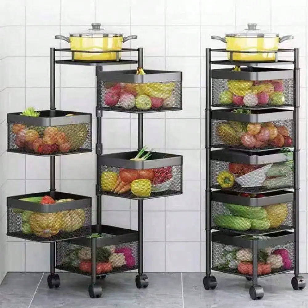 Tier Rotating Kitchen Storage Shelf , Metal Fruit Vegetable Storage Basket MultiLayer Vegetable Rack Storage Trolley On Wheels,
Tier Rotating Kitchen Storage Shelf , Metal Fruit Vegetable Storage Basket MultiLayer Vegetable Rack Storage Trolley On Wheels,