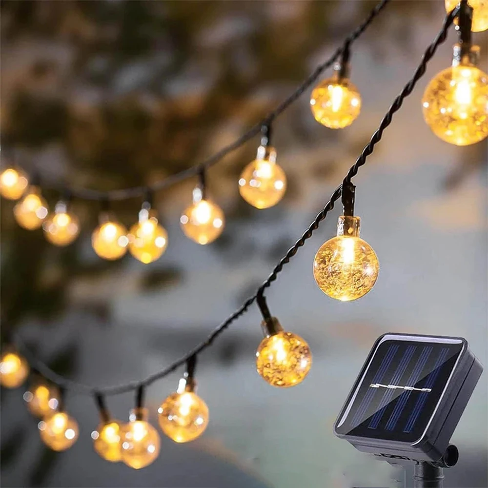 Solar String Lights Outdoor Crystal Fairy Light wedding birthday Garland 8 Modes Waterproof Patio Light for Garden Party Decor
Solar String Lights Outdoor Crystal Fairy Light wedding birthday Garland 8 Modes Waterproof Patio Light for Garden Party Decor