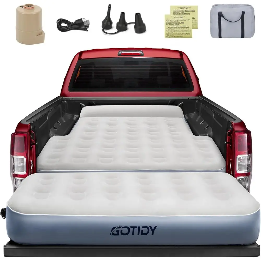 Portable Truck Bed Air Mattress for 5.5-Ton Pickups with Removable Tailgate Extension, Space-Saving Design, Integrated Pump
Portable Truck Bed Air Mattress for 5.5-Ton Pickups with Removable Tailgate Extension, Space-Saving Design, Integrated Pump