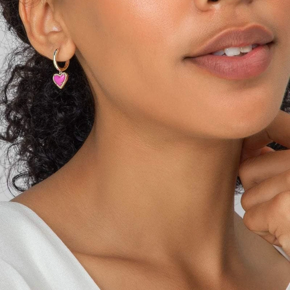 VKVVA Fashion Jewelry Ari Heart Gold-plate Huggie Earrings in Rose Quartz, Unique Gifts,Multiple Colors Optional
VKVVA Fashion Jewelry Ari Heart Gold-plate Huggie Earrings in Rose Quartz, Unique Gifts,Multiple Colors Optional