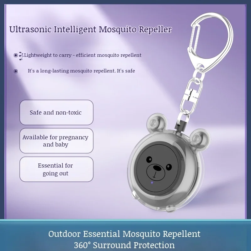 Ultrasonic Mosquito Repellent Keychain with LED Light Rechargeable Bug Repeller for Outdoor Use
Ultrasonic Mosquito Repellent Keychain with LED Light Rechargeable Bug Repeller for Outdoor Use