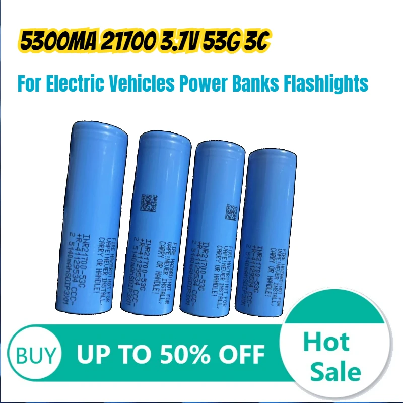 Литиевая батарея 21700, 5300 мАч, 3.7В, 53G, 3C для электромобилей, повербанков, фонариков. Замена перезаряжаемых аккумуляторов.
Литиевая батарея 21700, 5300 мАч, 3.7В, 53G, 3C для электромобилей, повербанков, фонариков. Замена перезаряжаемых аккумуляторов.