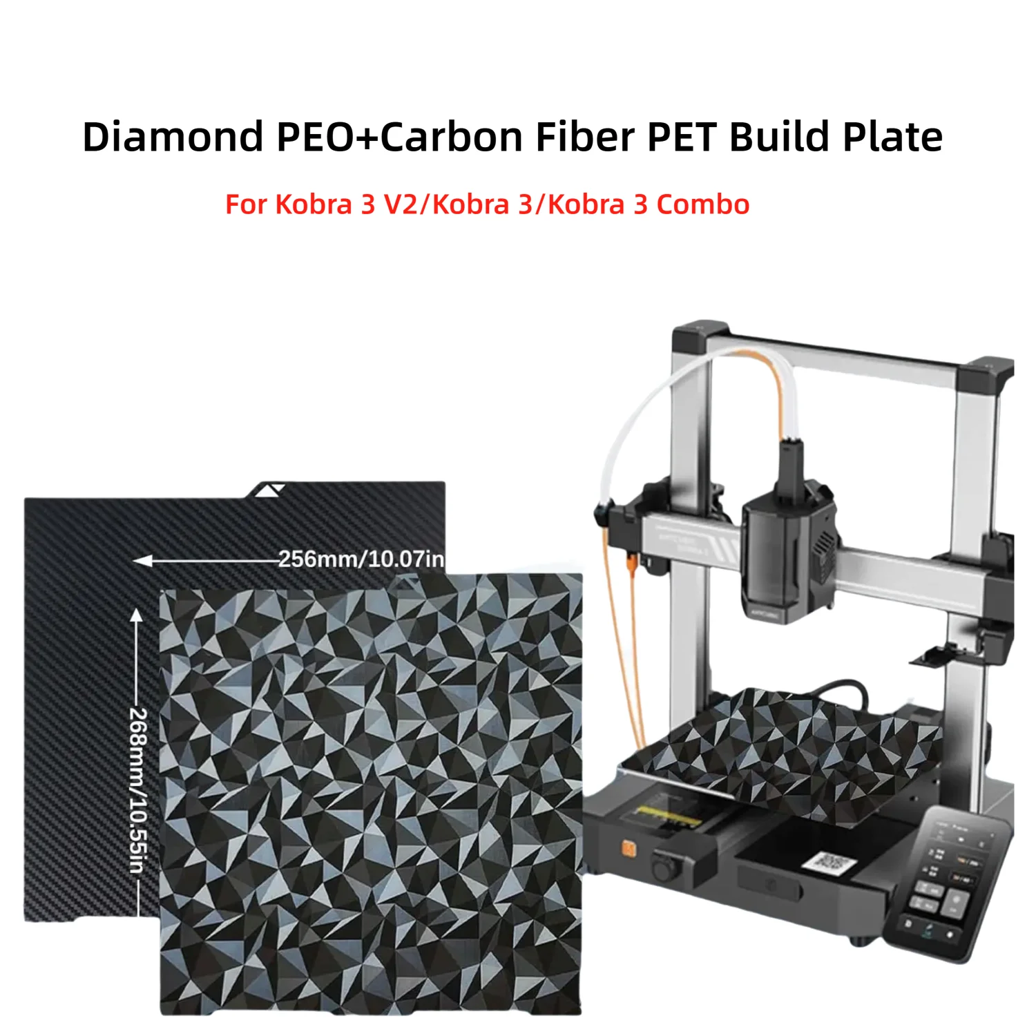Kobra 3 V2 Build Plate PEO PET Spring Steel Sheet for Kobra 3 256x268mm Diamond PEO+Carbon Fiber PET Double Sided Printing
Kobra 3 V2 Build Plate PEO PET Spring Steel Sheet for Kobra 3 256x268mm Diamond PEO+Carbon Fiber PET Double Sided Printing
