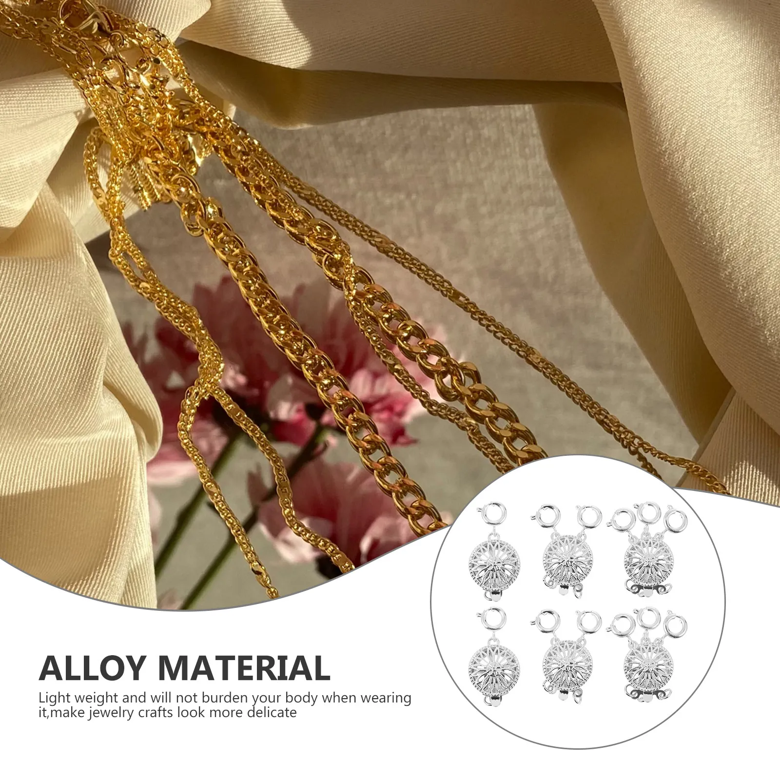 6Pcs Alloy Slide Lock Clasps Necklace Layering Multi Strands Buckles DIY Jewelry Connectors Bracelet Closures Slide Lock Clasps
6Pcs Alloy Slide Lock Clasps Necklace Layering Multi Strands Buckles DIY Jewelry Connectors Bracelet Closures Slide Lock Clasps