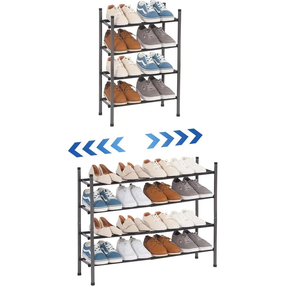Expandable Shoe Rack, 16 Pairs Stackable Small Shoe Rack, Metal Adjustable Shoes Organizer or Closet, Entryway, Hallway, Garage,
Expandable Shoe Rack, 16 Pairs Stackable Small Shoe Rack, Metal Adjustable Shoes Organizer or Closet, Entryway, Hallway, Garage,