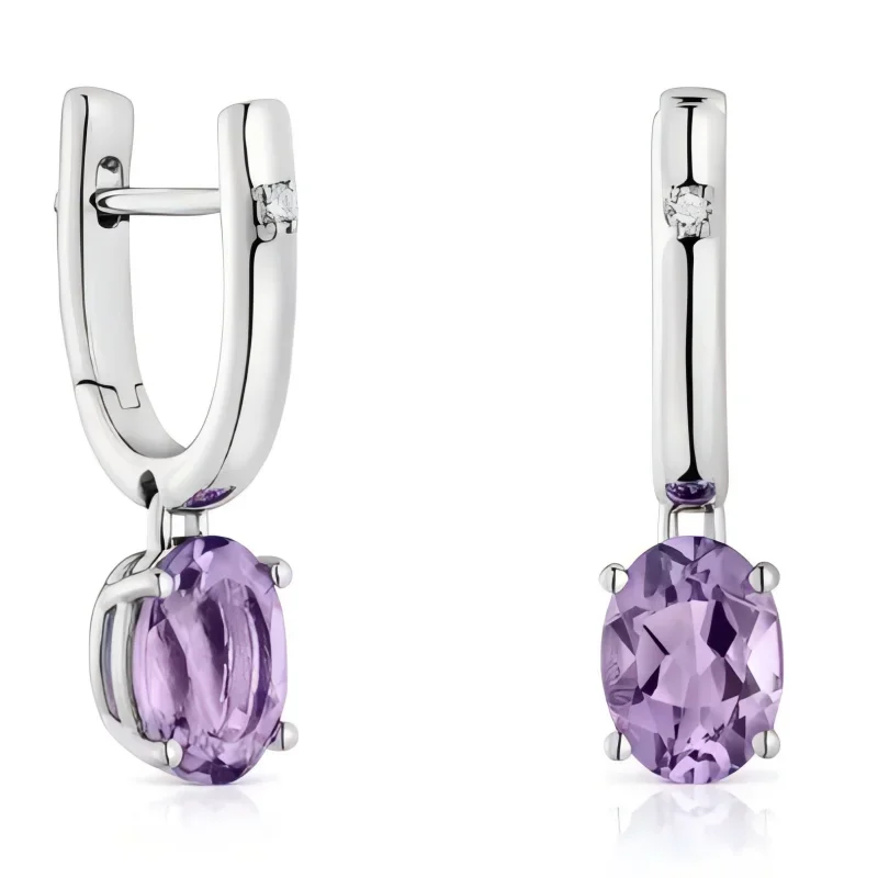 925 sterling silver with a silver -colored earrings with multi -color crystal is suitable for holiday gifts
925 sterling silver with a silver -colored earrings with multi -color crystal is suitable for holiday gifts