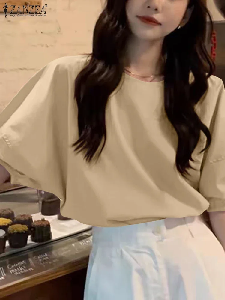 ZANZEA Fashion Blouses Women Summer Puff Sleeve Shirts 2025 Elegant Solid Color Half Sleeve O-Neck Casual Tunic Tops Loose Blusa
ZANZEA Fashion Blouses Women Summer Puff Sleeve Shirts 2025 Elegant Solid Color Half Sleeve O-Neck Casual Tunic Tops Loose Blusa