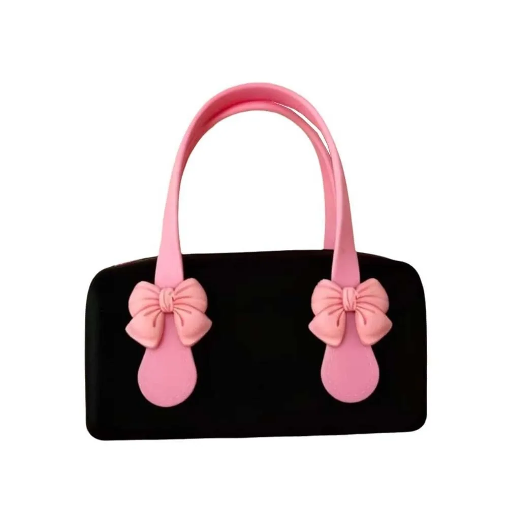 Cosmetic Case Waterproof Silicone Handbag Durable Washable Bow Mini Tote Portable Soft-Touch Toiletry Organizer Tote Beach Trip
Cosmetic Case Waterproof Silicone Handbag Durable Washable Bow Mini Tote Portable Soft-Touch Toiletry Organizer Tote Beach Trip
