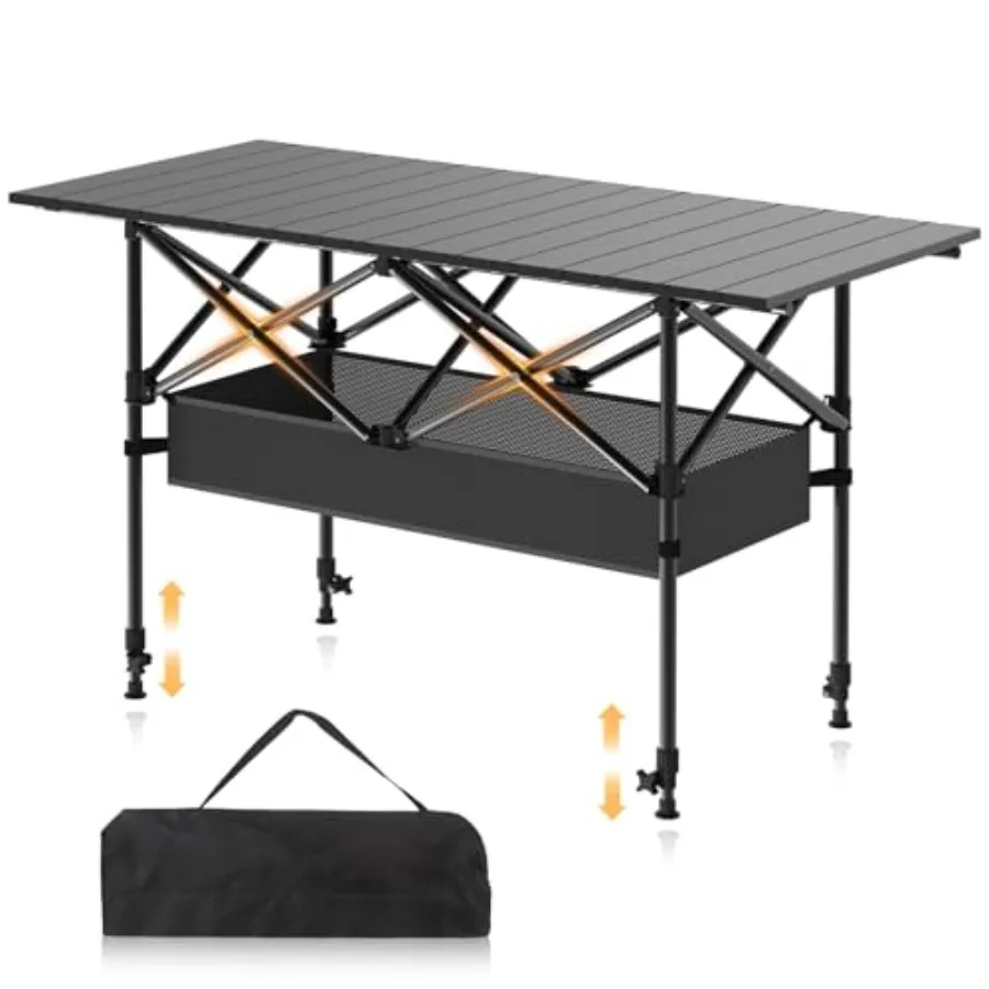 Portable folding picnic table for camping, beach, backyard, party, BBQ, patio; lightweight aluminum frame, black color, compact
Portable folding picnic table for camping, beach, backyard, party, BBQ, patio; lightweight aluminum frame, black color, compact