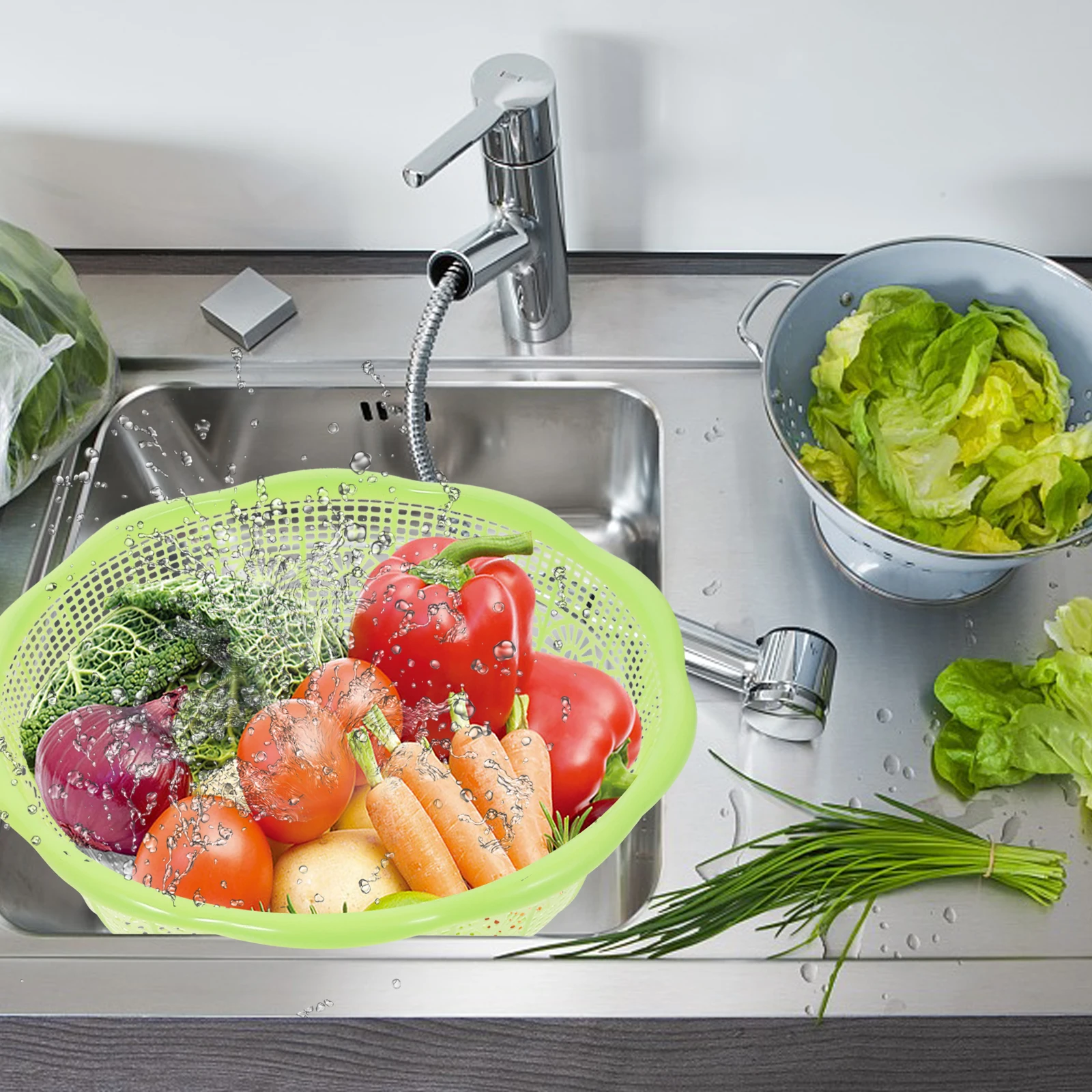 4pcs Plastic Rice Basket Hollow Design Washing Basin Set Kitchen Strainer Bowl For Fruits Vegetables Colander Sieve Leakproof
4pcs Plastic Rice Basket Hollow Design Washing Basin Set Kitchen Strainer Bowl For Fruits Vegetables Colander Sieve Leakproof