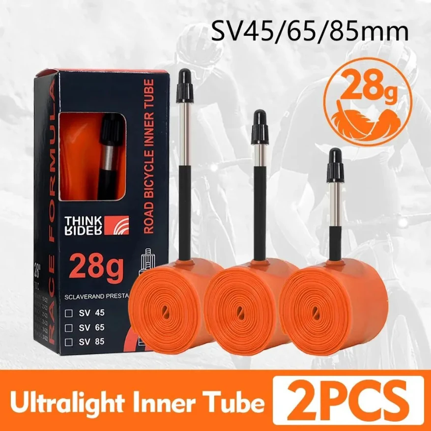 French Valve 2PCS Ultralight 28g Bike Inner Tube 700X18 25 28 Road Bicycle TPU Material Tire 65mm Length
French Valve 2PCS Ultralight 28g Bike Inner Tube 700X18 25 28 Road Bicycle TPU Material Tire 65mm Length