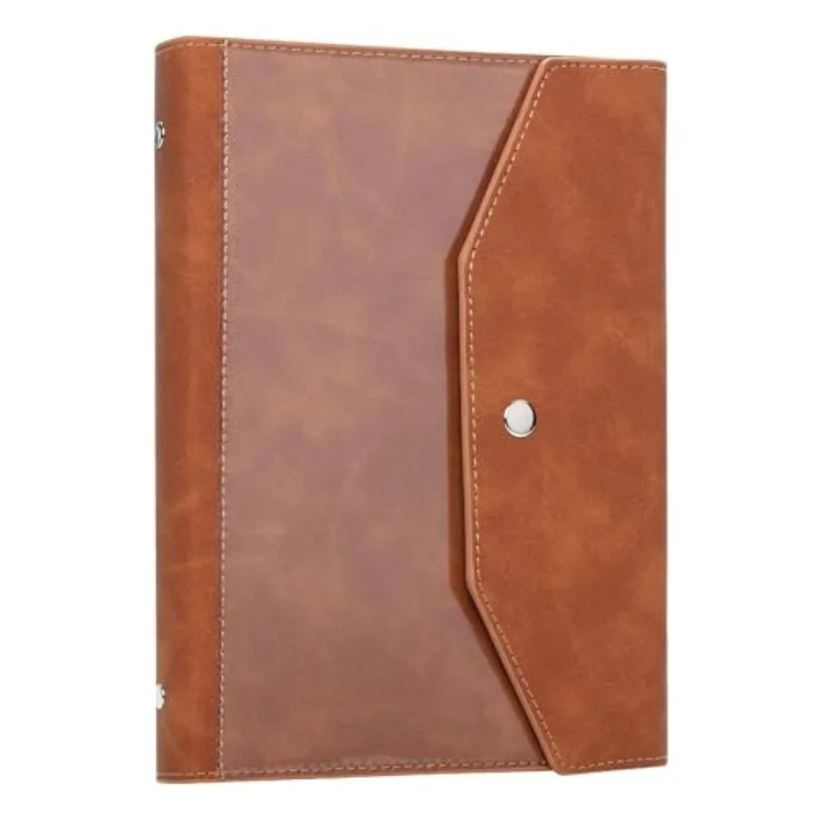 - A5 Leather Planner Binder, Brown, A5 Refillable Notebook Binder
- A5 Leather Planner Binder, Brown, A5 Refillable Notebook Binder