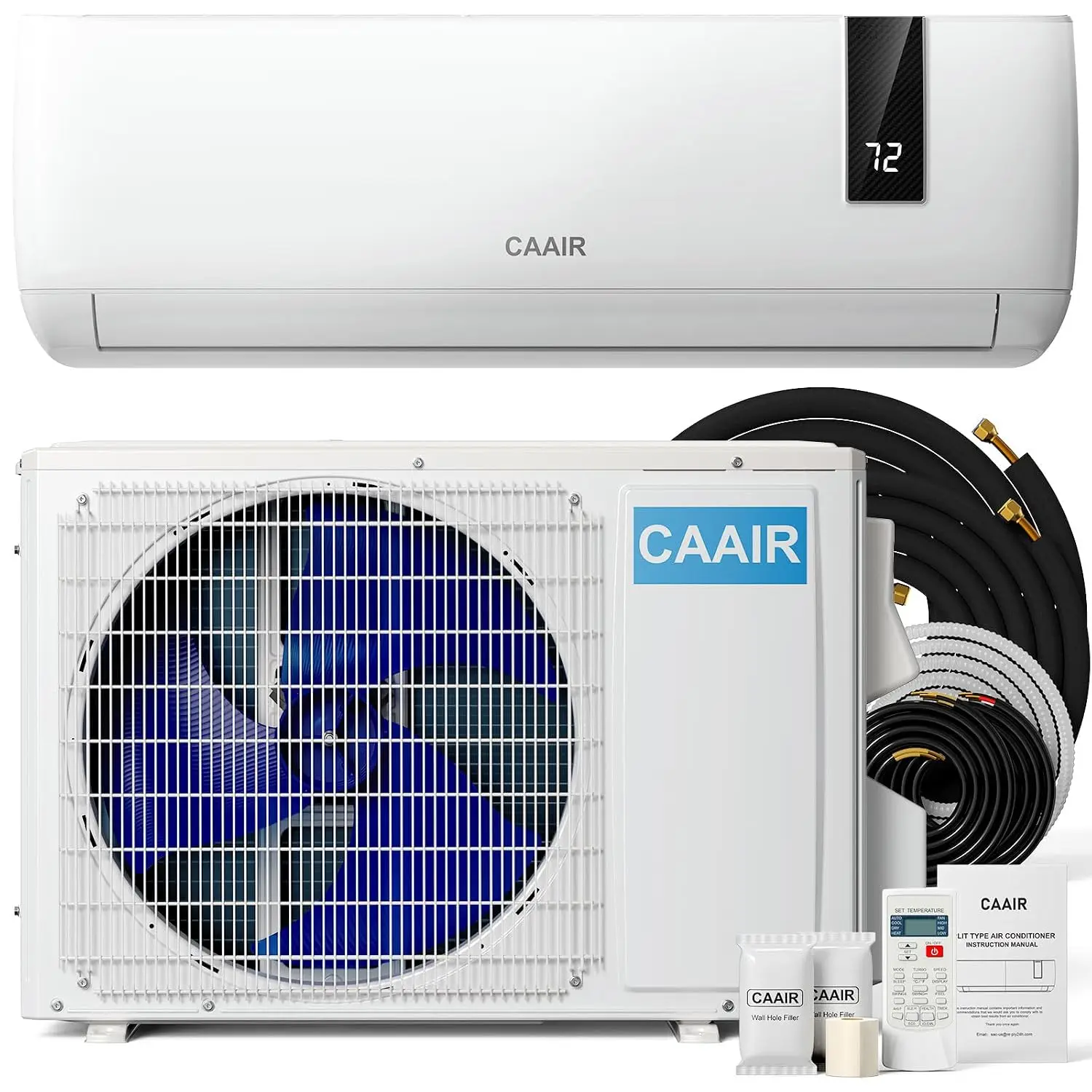 12,000 BTU Mini Split Air Conditioner and Heater | 115V Ductless Wall Mount AC | SEER2 20 Inverter Heat Pump |, Customized
12,000 BTU Mini Split Air Conditioner and Heater | 115V Ductless Wall Mount AC | SEER2 20 Inverter Heat Pump |, Customized