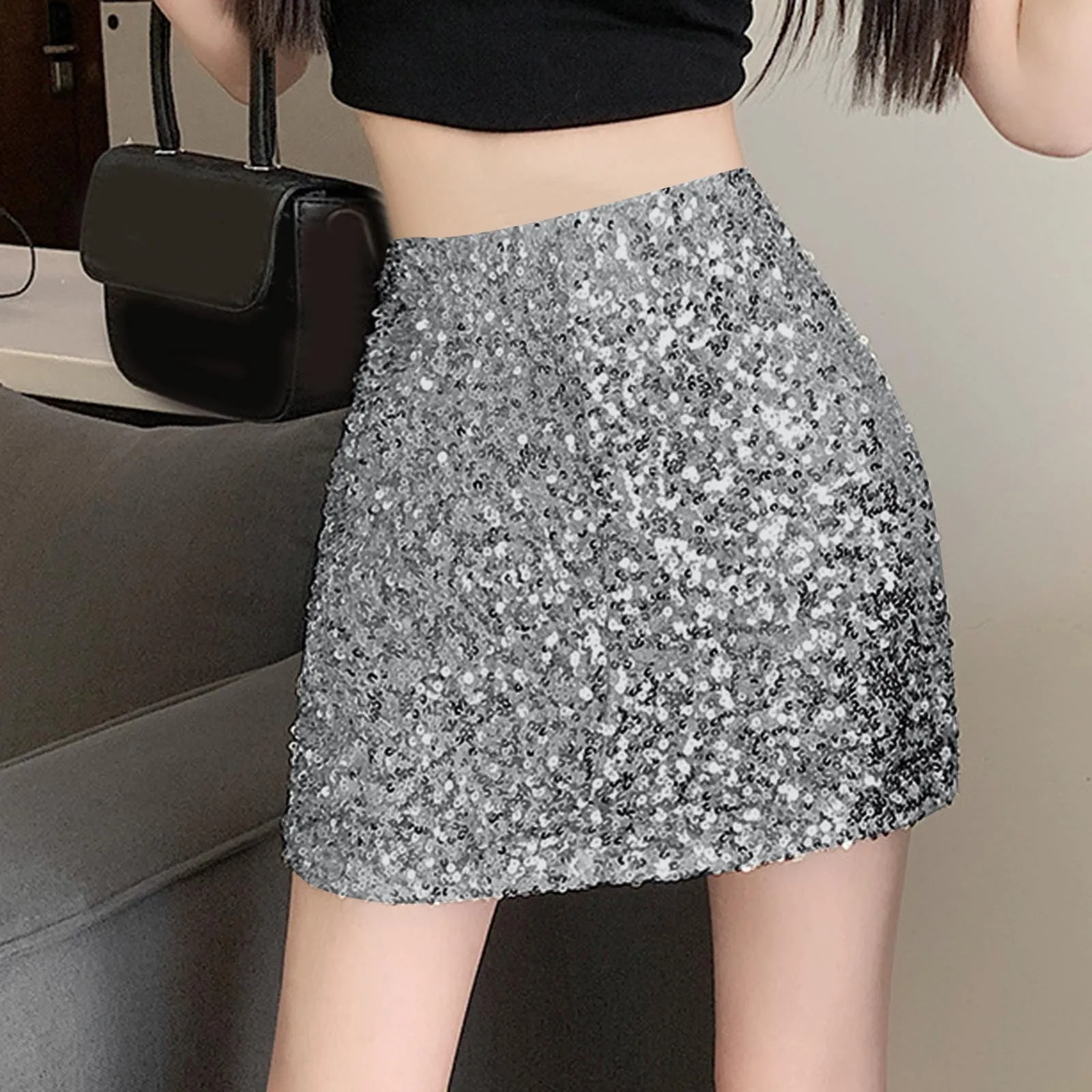 2024 High Waisted Skirt for Women Summer Fashion Sexy Slim Chic Mini Skirt Elegant Solid Vintage Elastic Waist Sequins Skirt
2024 High Waisted Skirt for Women Summer Fashion Sexy Slim Chic Mini Skirt Elegant Solid Vintage Elastic Waist Sequins Skirt