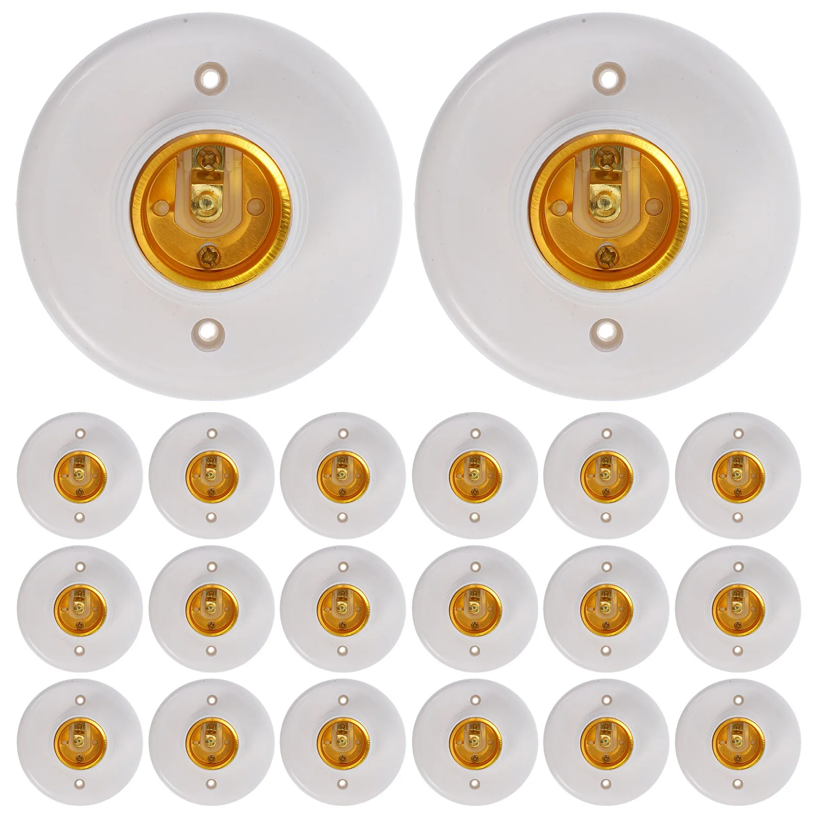 20 шт. патронов E27 для ламп, сверхпрочные винтовые держатели для светодиодных ламп, потолочных и настольных светильников, надежная замена осветительных приборов
20 шт. патронов E27 для ламп, сверхпрочные винтовые держатели для светодиодных ламп, потолочных и настольных светильников, надежная замена осветительных приборов