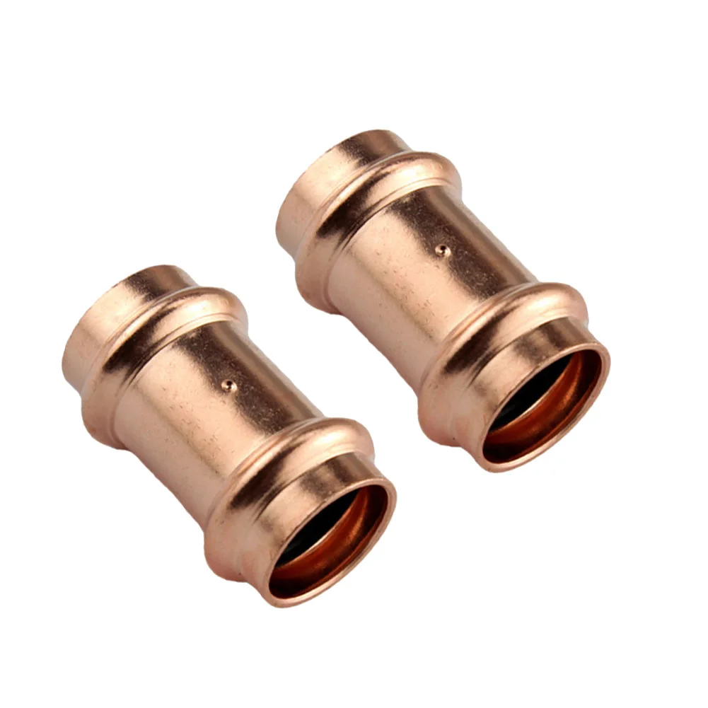V type press fit copper fittings 2pcs for chilled water pipe connections in air conditioning and heat pump systems
V type press fit copper fittings 2pcs for chilled water pipe connections in air conditioning and heat pump systems