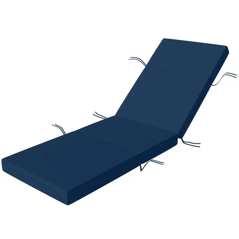 Chaise Lounge Cushion, 4" Thick Outdoor Lounge Chair Cushions with Ties for Patio, 26" x 80 ", Navy Blue
Chaise Lounge Cushion, 4" Thick Outdoor Lounge Chair Cushions with Ties for Patio, 26" x 80 ", Navy Blue