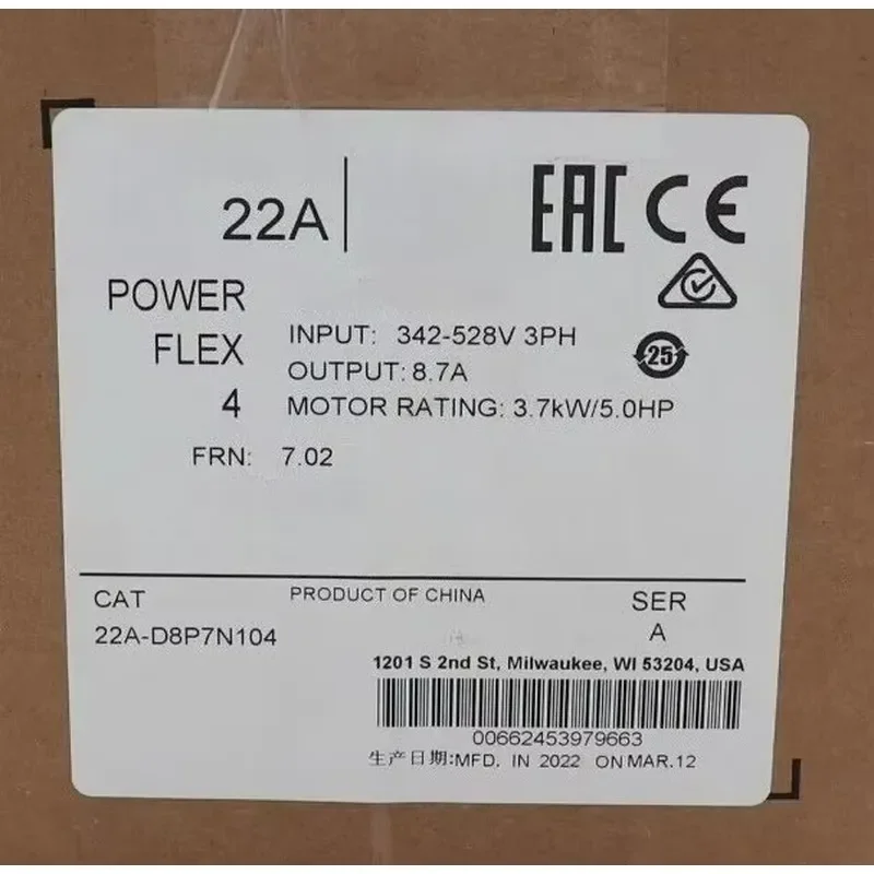 Brand new orignial 22A-D8P7N104 4 AC Drive 22AD8P7N104 Fast delivery
Brand new orignial 22A-D8P7N104 4 AC Drive 22AD8P7N104 Fast delivery