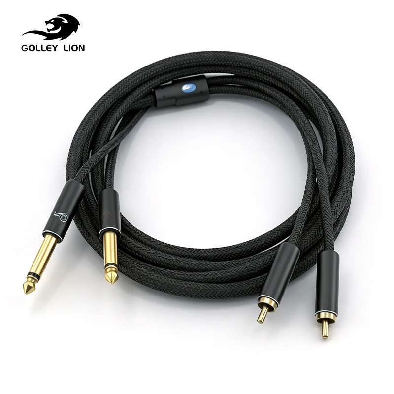 GOLLEY LION 2RCA to 2TS Cable, Gold-Plated Dual RCA to Dual 1/4 TS Audio Cable, Nylon Braided, for Mixer Amp
GOLLEY LION 2RCA to 2TS Cable, Gold-Plated Dual RCA to Dual 1/4 TS Audio Cable, Nylon Braided, for Mixer Amp