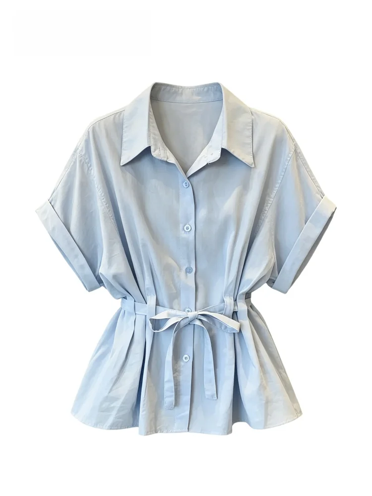 Fashionable Short Sleeve Shirt Women plus Size Club Big Shoulder Design Summer Clothes Stylish Top for Plump Sister
Fashionable Short Sleeve Shirt Women plus Size Club Big Shoulder Design Summer Clothes Stylish Top for Plump Sister