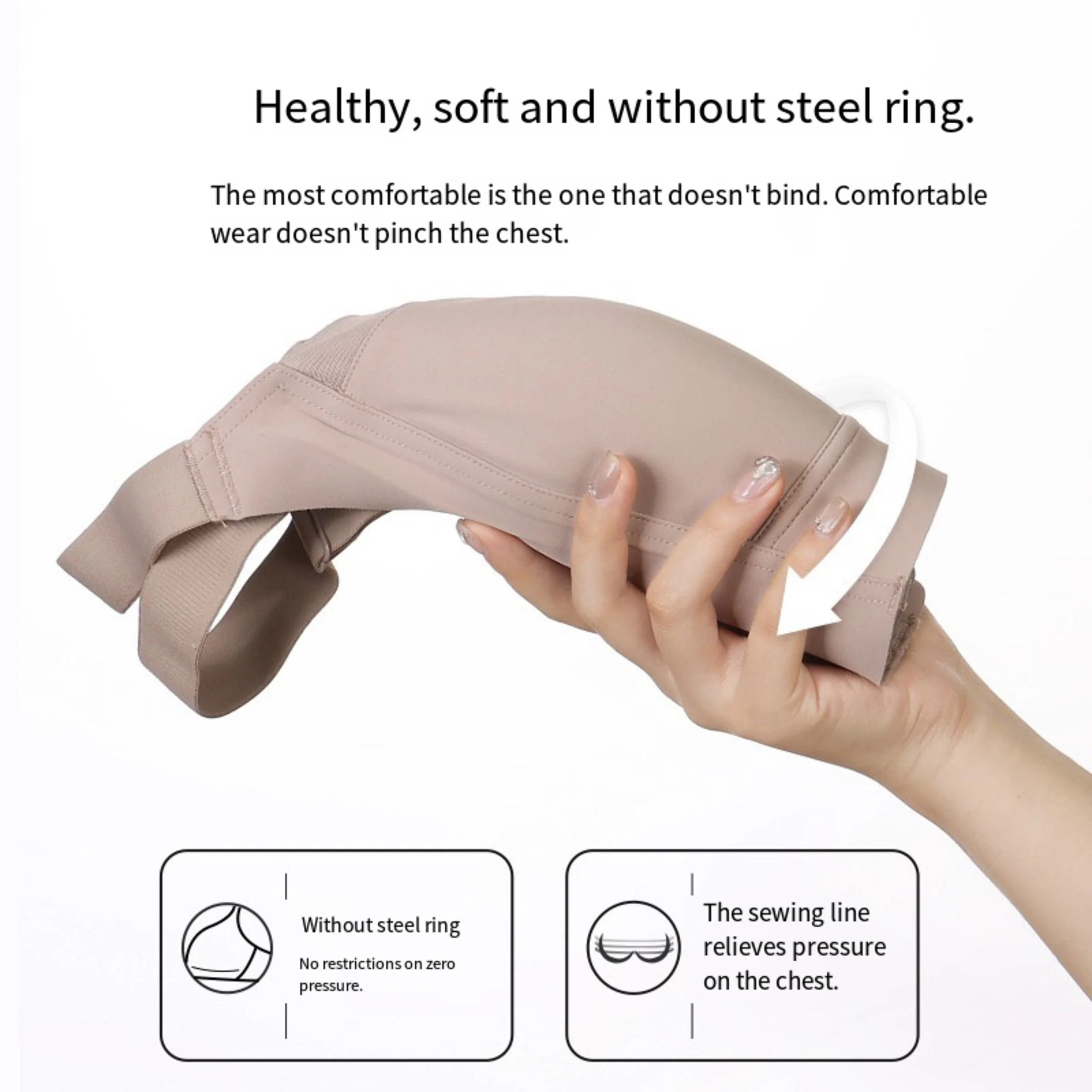 KUCLUT Big breasts, small silk cups, underwireless comfort adjustment underwear, thin breathable bras, sports breast bras
KUCLUT Big breasts, small silk cups, underwireless comfort adjustment underwear, thin breathable bras, sports breast bras