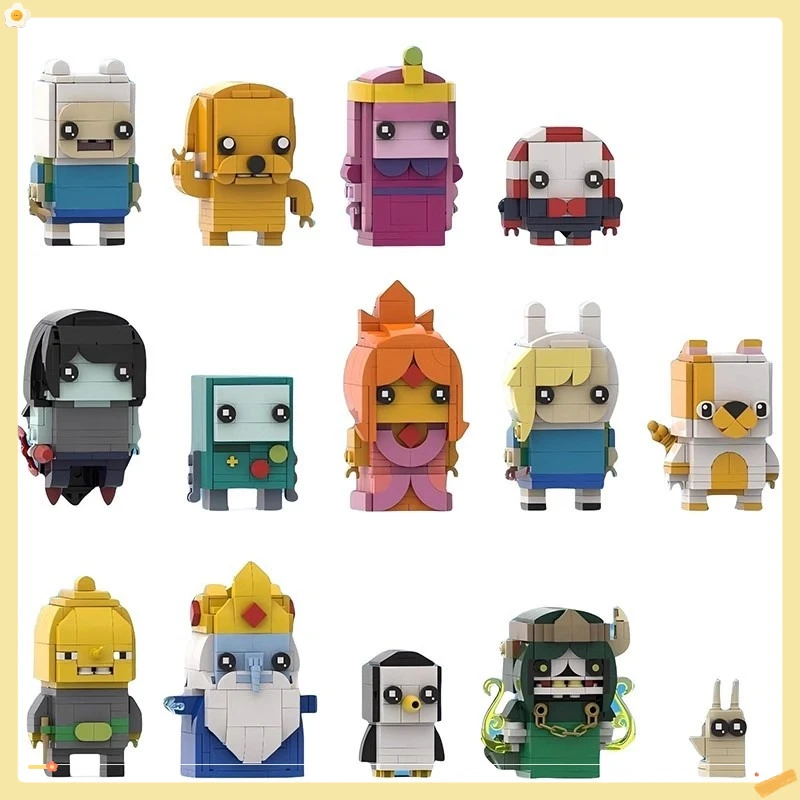 MOC мультфильм аниме приключение время фигурки наборы Brickheadz Финн Джейк ледяной король BMO мини-персонаж строительные блоки детские игрушки подарки
MOC мультфильм аниме приключение время фигурки наборы Brickheadz Финн Джейк ледяной король BMO мини-персонаж строительные блоки детские игрушки подарки