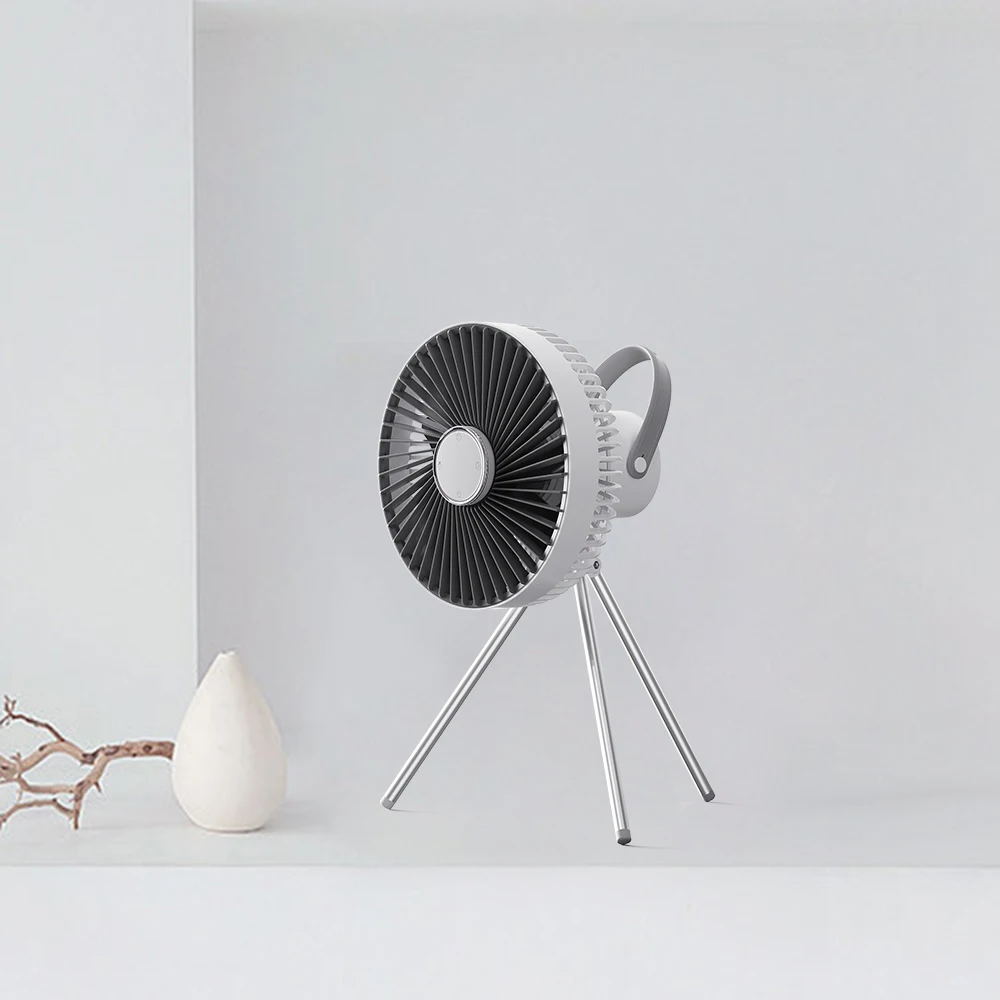 Fast Charge Type C 5 Wind Speed Tripod Desktop Fan with Adjustable LED Light Built-in 10000mAh Battery Timer Setting Stand Fan
Fast Charge Type C 5 Wind Speed Tripod Desktop Fan with Adjustable LED Light Built-in 10000mAh Battery Timer Setting Stand Fan
