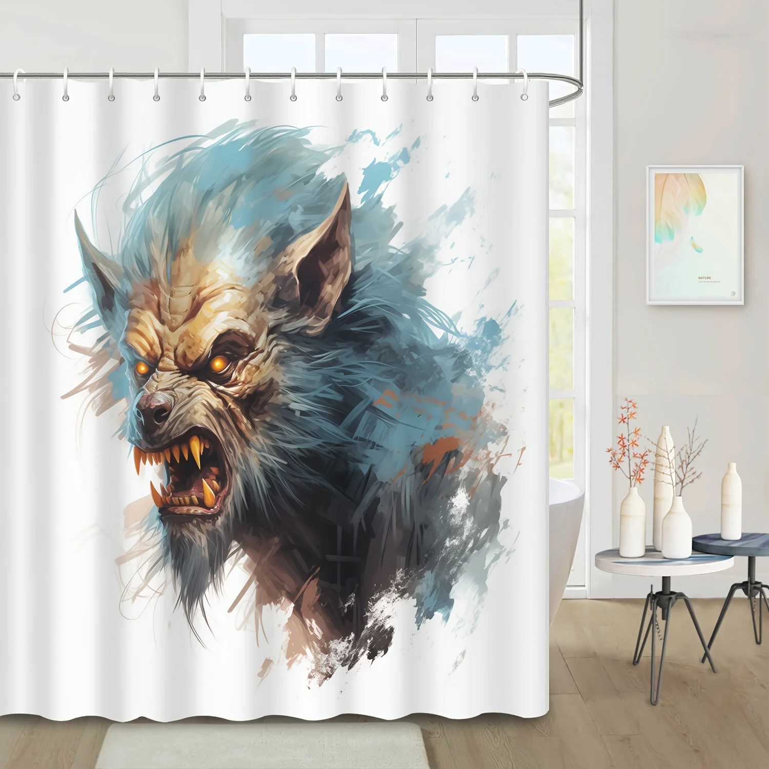 Драпировка для душа с принтом Fierce Beast & Wolf King, можно стирать в машине, с крючками в комплекте, идеально подходит для декора ванной комнаты
Драпировка для душа с принтом Fierce Beast & Wolf King, можно стирать в машине, с крючками в комплекте, идеально подходит для декора ванной комнаты