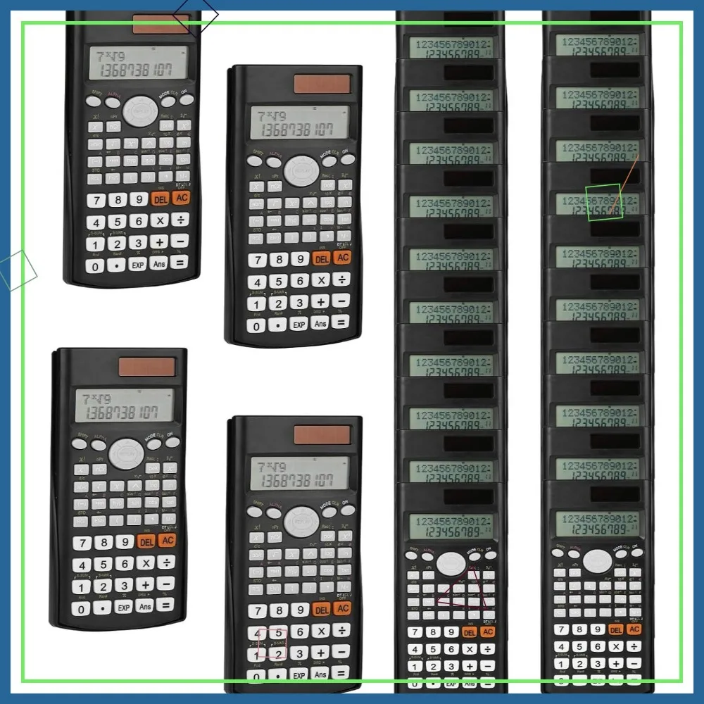 24-Pack Scientific Calculators, 2-Line Display with Fraction & Statistics Functions for School and Office Use
24-Pack Scientific Calculators, 2-Line Display with Fraction & Statistics Functions for School and Office Use