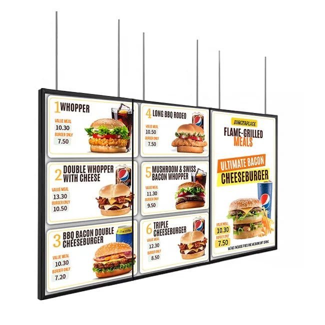 4mm 8mm Ultra-Narrow Lcd Advertising Module Display Cost Price Drive Thru Digital Menu Boards for Restaurants
4mm 8mm Ultra-Narrow Lcd Advertising Module Display Cost Price Drive Thru Digital Menu Boards for Restaurants