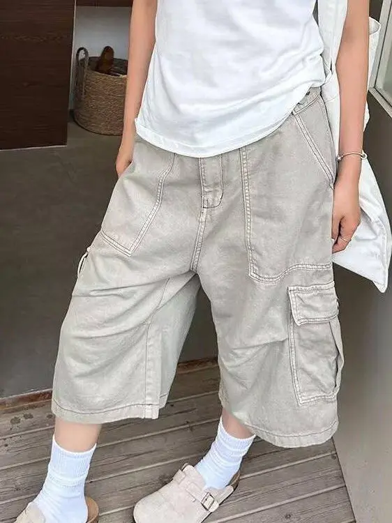 American Retro Loose Fit Casual Seven-Foot Pants ex Straight Leg Trendy orts Pure Color Workwear Cotton Blend Summer ...
American Retro Loose Fit Casual Seven-Foot Pants ex Straight Leg Trendy orts Pure Color Workwear Cotton Blend Summer ...