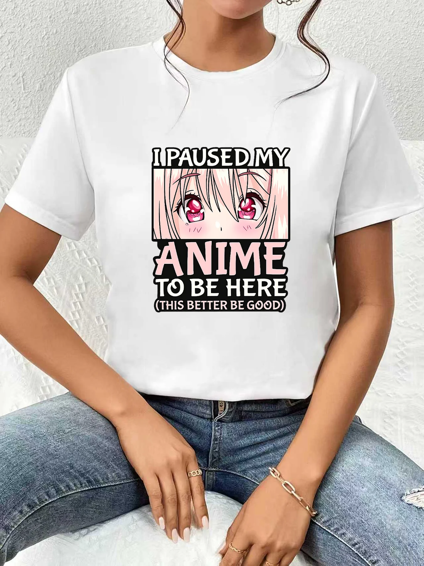 【WDS0348】Anime and letter pattern printed round neck plus size T-shirt for summer casual short sleeved fashion top versatile
【WDS0348】Anime and letter pattern printed round neck plus size T-shirt for summer casual short sleeved fashion top versatile