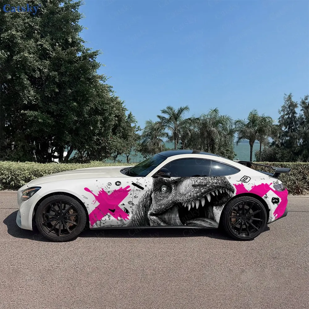 Street T-Rex Car Side Wraps, Self-Adhesive PVC Waterproof & Scratch-Resistant Stickers, Car Accessory Gift
Street T-Rex Car Side Wraps, Self-Adhesive PVC Waterproof & Scratch-Resistant Stickers, Car Accessory Gift