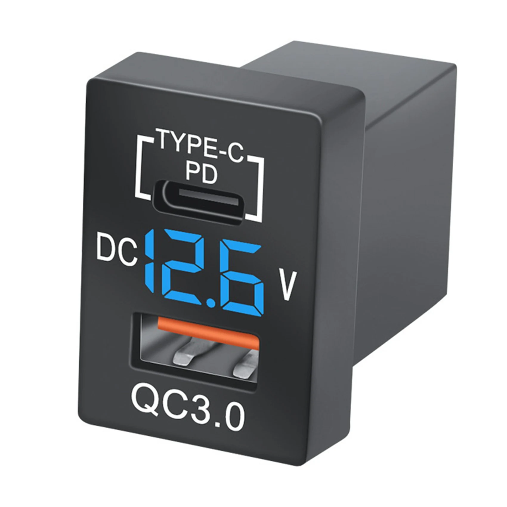 New Charger QC3.0 USB Car Charger Socket PD Type-C Charger with LED Blue Digital Voltmeter for New Quick Charge
New Charger QC3.0 USB Car Charger Socket PD Type-C Charger with LED Blue Digital Voltmeter for New Quick Charge