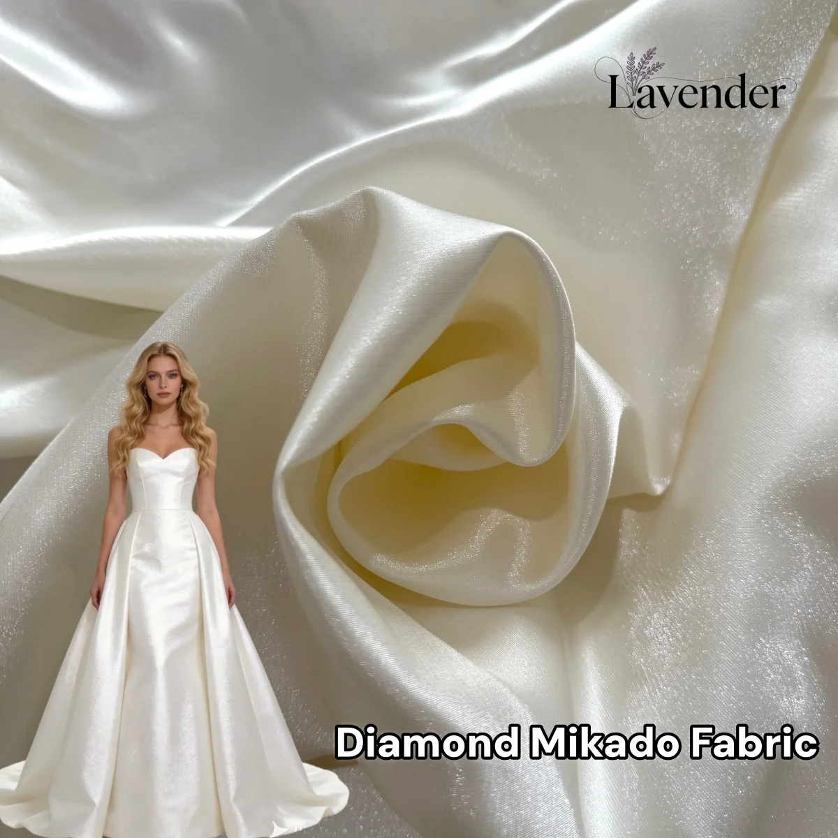 New Beige Luxury Shiny Diamond Mikado Twill Satin Fabric Stiff Structured Bridal Material for Wedding Dress Sewing Crafts
New Beige Luxury Shiny Diamond Mikado Twill Satin Fabric Stiff Structured Bridal Material for Wedding Dress Sewing Crafts