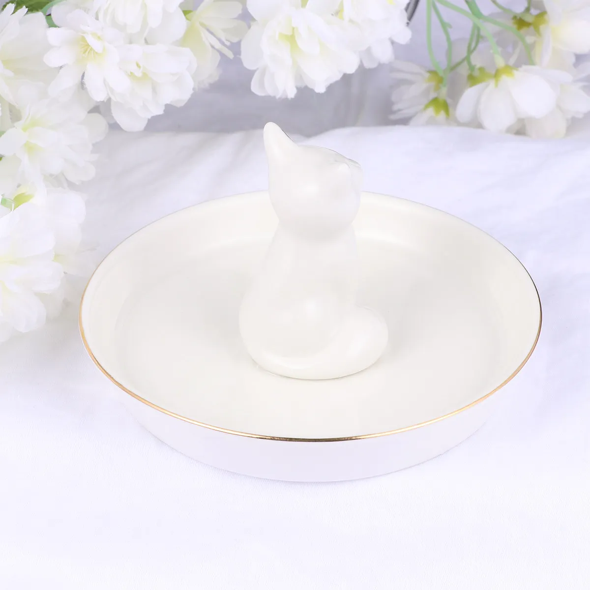 2Pcs Ceramic Jewelry Tray Small Round Edge Trinket Dish Storage Organizer for Rings Bracelets Earrings Keys White Tray Fox
2Pcs Ceramic Jewelry Tray Small Round Edge Trinket Dish Storage Organizer for Rings Bracelets Earrings Keys White Tray Fox