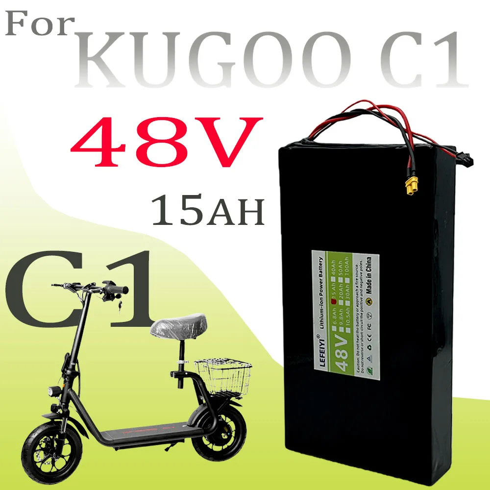 100% brand-new For Kugoo C1 Scooter Li-ion battery pack 48V 15Ah upgrade 13s4p Plus scooter Replace battery XT30/XT60+SM Plug
100% brand-new For Kugoo C1 Scooter Li-ion battery pack 48V 15Ah upgrade 13s4p Plus scooter Replace battery XT30/XT60+SM Plug