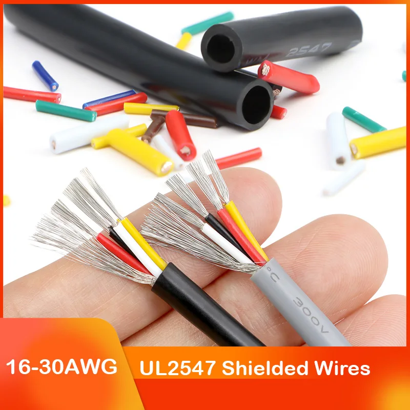 5/10M UL2547 Shielded Wire 30 28 26 24 22 20 18 AWG 2 3 4 5 6 8 Core Copper Control Wires Signal Headphone Channel Audio Cable
5/10M UL2547 Shielded Wire 30 28 26 24 22 20 18 AWG 2 3 4 5 6 8 Core Copper Control Wires Signal Headphone Channel Audio Cable