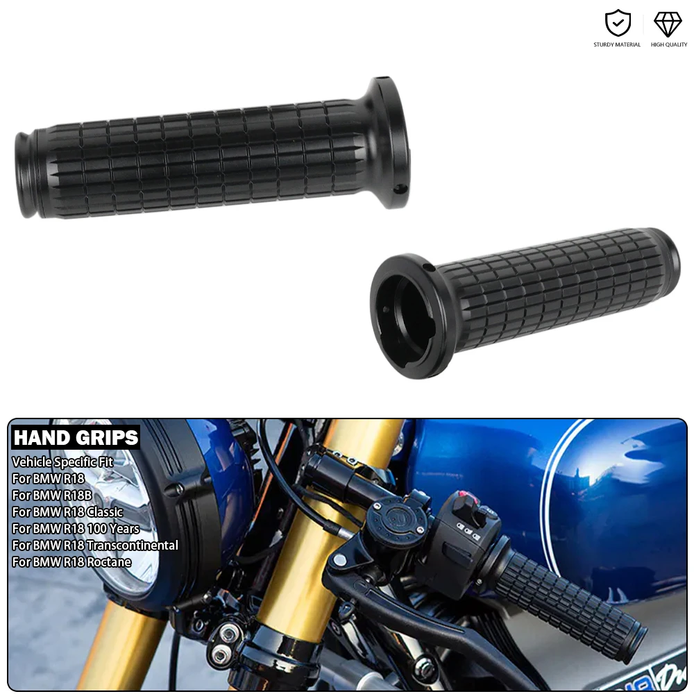 Motorcycle Hand Grips Sleeve Aluminum Cover - Black For BMW R 18 Classic 100 Years R18B R18 B/Roctane/Transcontinental 2020-2026
Motorcycle Hand Grips Sleeve Aluminum Cover - Black For BMW R 18 Classic 100 Years R18B R18 B/Roctane/Transcontinental 2020-2026