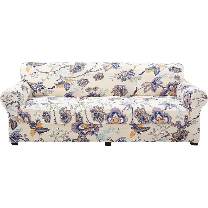 Couch Cover, Floral Pattern, Stretch, Printed, 4 Pieces, Sofa Slipcovers, for 3 Separate Cushion Couch, Washable Furniture
Couch Cover, Floral Pattern, Stretch, Printed, 4 Pieces, Sofa Slipcovers, for 3 Separate Cushion Couch, Washable Furniture