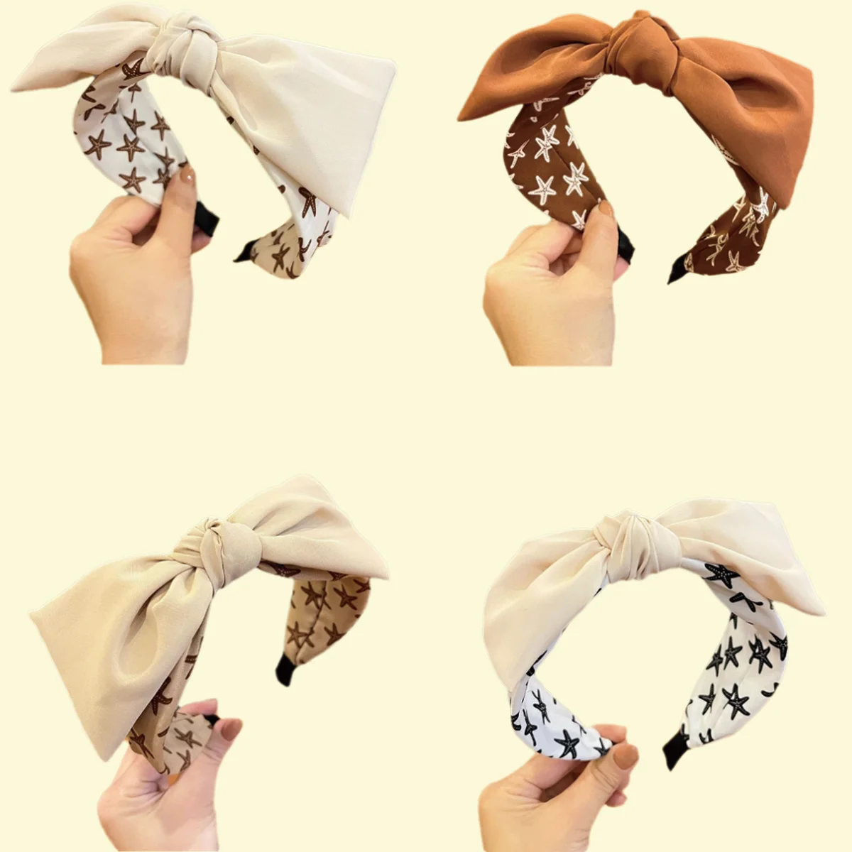 Retro Bow Tie Knot Tie Headband Fashion Daily Use Wash Face Makeup Hair Accessory Fashion Starfish Printed Wide Hair Bands
Retro Bow Tie Knot Tie Headband Fashion Daily Use Wash Face Makeup Hair Accessory Fashion Starfish Printed Wide Hair Bands