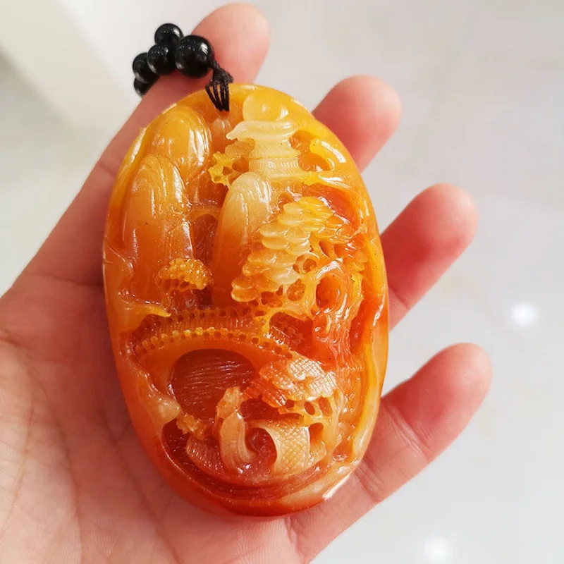 Antique Style Yellow Dragon Jade Landscape Artistic Handheld Jade Landscape Scenery Plaything Step-by-Step Promotion Men's Gift
Antique Style Yellow Dragon Jade Landscape Artistic Handheld Jade Landscape Scenery Plaything Step-by-Step Promotion Men's Gift