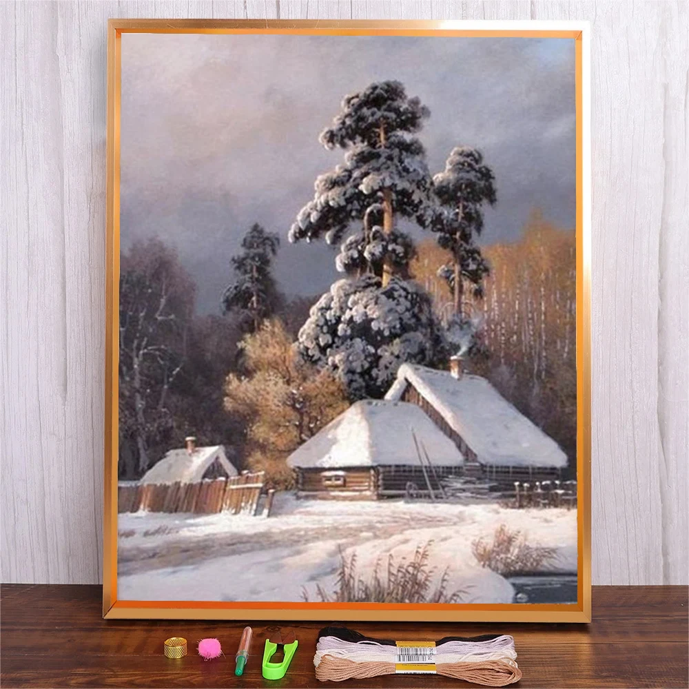 Snow Landscape Embroidery Cotton Thread Cross Stitch Kit Adults Needle Threads DIY Crafts Sewing Accessories For Beginners
Snow Landscape Embroidery Cotton Thread Cross Stitch Kit Adults Needle Threads DIY Crafts Sewing Accessories For Beginners