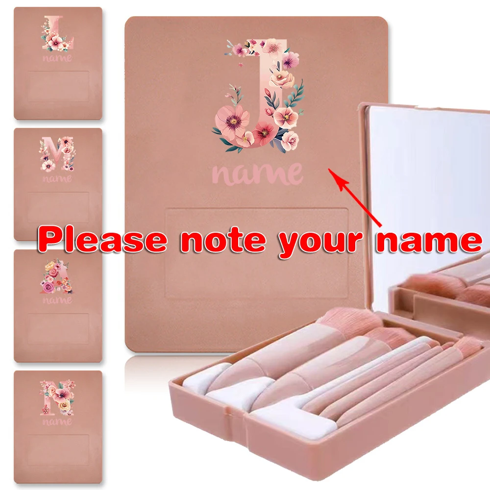 5 Pcs Customized Name Women Makeup Brush Case with Mirror DIY Cosmetic Brush Storage Box Container Nose Shadow Smudge Eye Brush
5 Pcs Customized Name Women Makeup Brush Case with Mirror DIY Cosmetic Brush Storage Box Container Nose Shadow Smudge Eye Brush