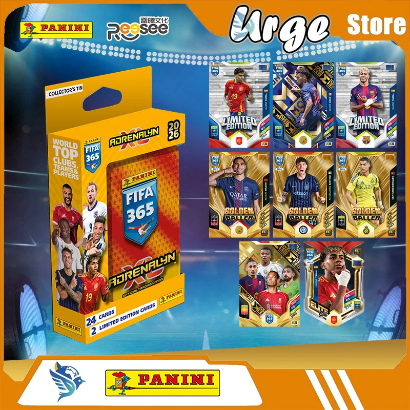 Коллекционные карточки Panini 2026 FIFA 365 Adrenalyn XL - Месси и Мбаппе в жестяной коробке, официальные оригинальные периферийные коллекционные карточки, подарки
Коллекционные карточки Panini 2026 FIFA 365 Adrenalyn XL - Месси и Мбаппе в жестяной коробке, официальные оригинальные периферийные коллекционные карточки, подарки