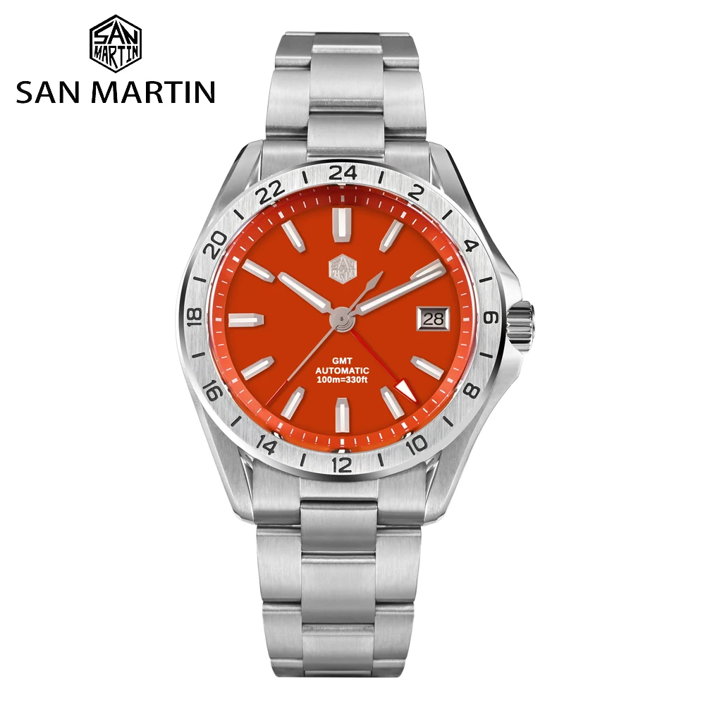 San Martin 39mm GMT Luxury Men Watch Aventurine Gemstone Dial NH34 Stainless Steel Automatic Mechanical Wristwatch 100m SN0129
San Martin 39mm GMT Luxury Men Watch Aventurine Gemstone Dial NH34 Stainless Steel Automatic Mechanical Wristwatch 100m SN0129